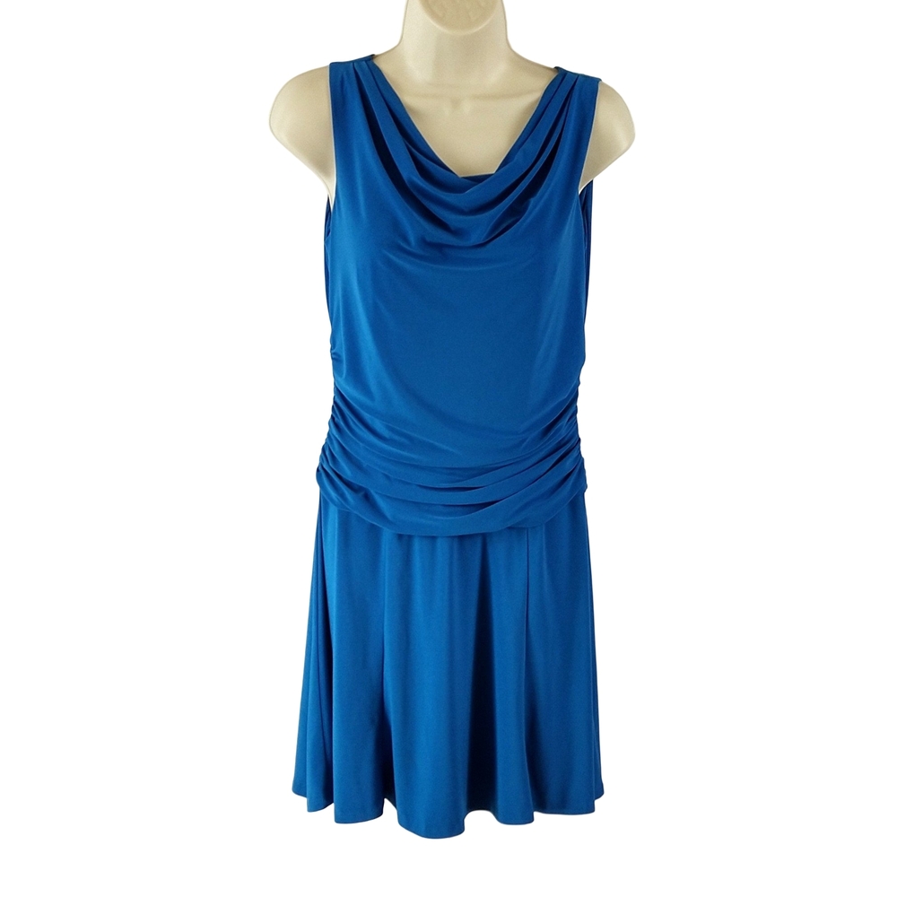 Chaps Teal Blue Sleeveless Dress